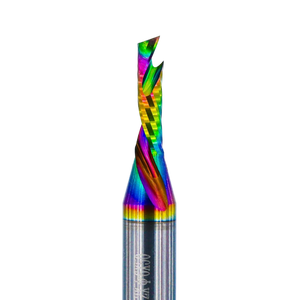 Atlas Tools Router Bit CS 3.175x12x6D DLC Coated Closeup Top View