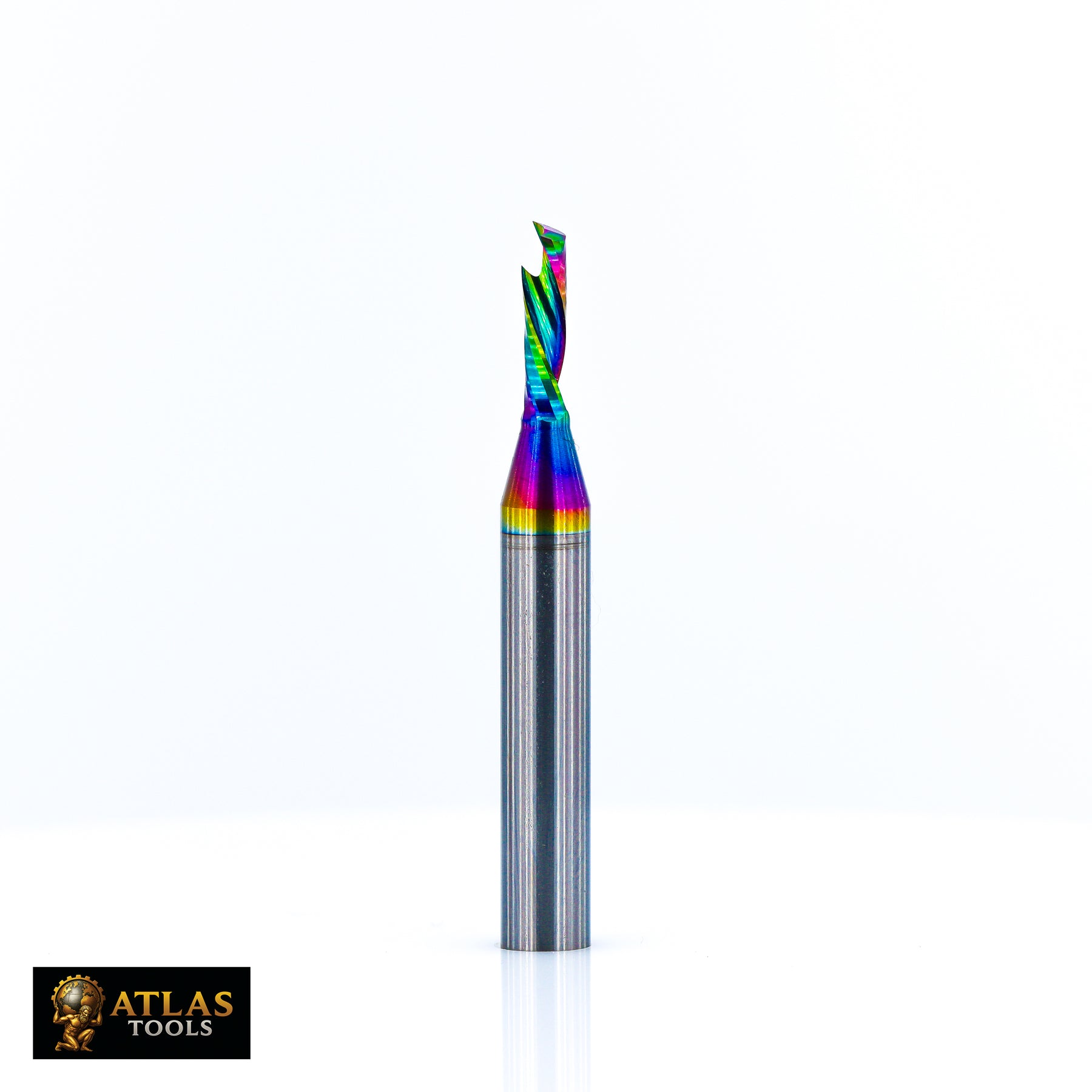 Atlas Tools Router Bit CS 3.175x12x6D DLC Coated Full View Rotation 3