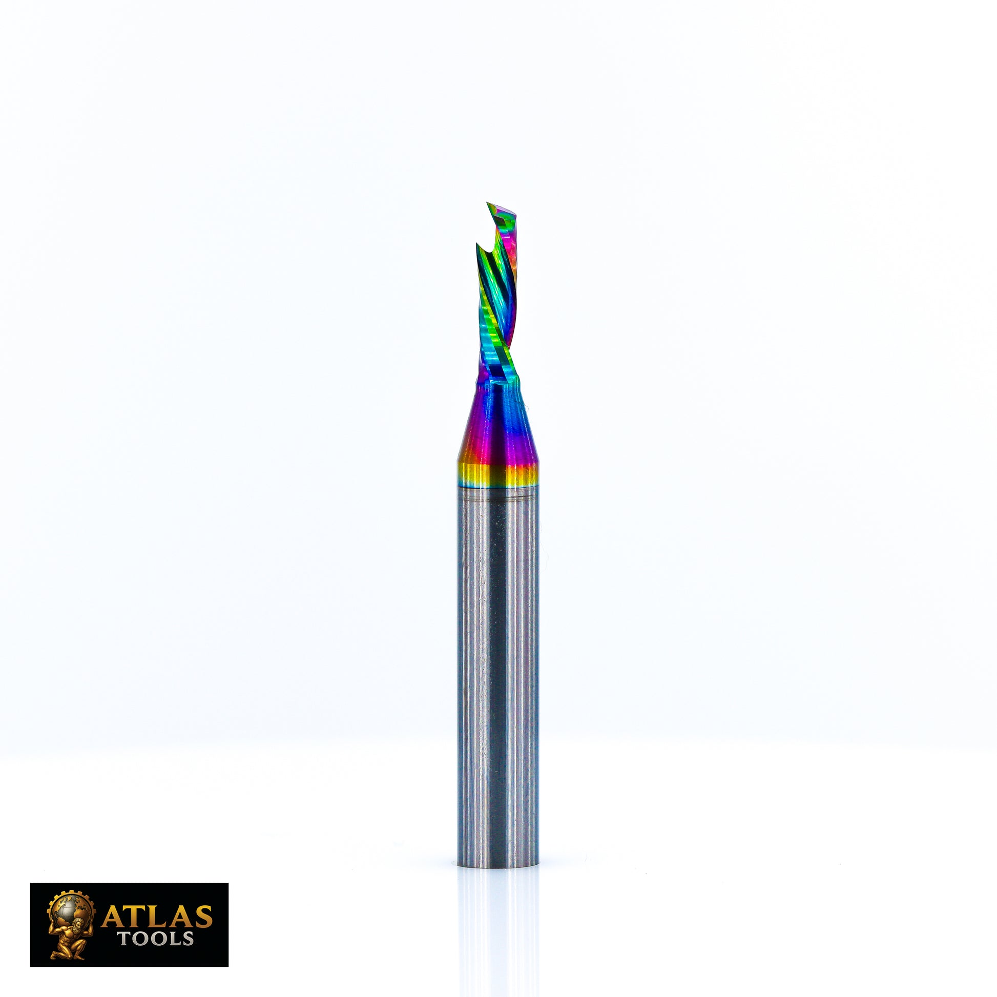 Atlas Tools Router Bit CS 3.175x12x6D DLC Coated Full View Rotation 3