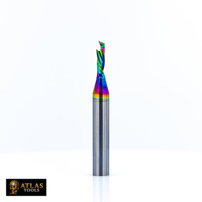 Atlas Tools Router Bit CS 3.175x12x6D DLC Coated Full View Rotation 3