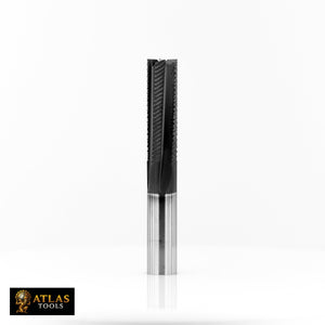 Atlas Tools Composite 8x25 Router Bit 4F CVD Diamond Coated Side View Rotation 1