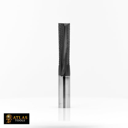 Atlas Tools Composite 8x25 Router Bit 4F CVD Diamond Coated Side View Rotation 2