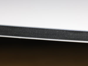 Atlas Tools Compression Spiral 1F 3.175x12 (DLC Coating) ULTRACLEAN for ACM and ACP view of very clean cut edge extreme close-up 