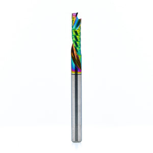 Atlas Tools Compression Spiral 1F 3.175x12 (DLC Coating) ULTRACLEAN for ACM and ACP full view of tool at rotation 1