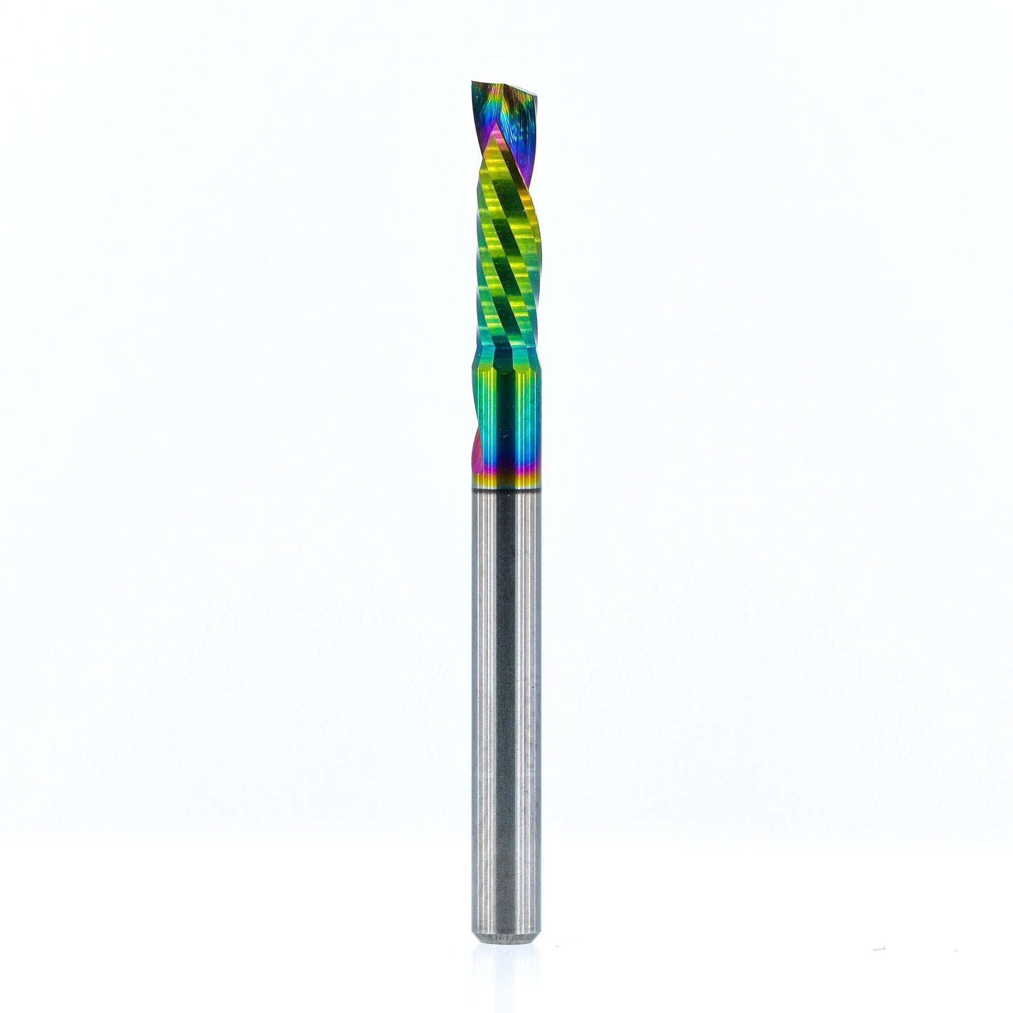 Atlas Tools Compression Spiral 1F 3.175x12 (DLC Coating) ULTRACLEAN for ACM and ACP full view of tool at rotation 2