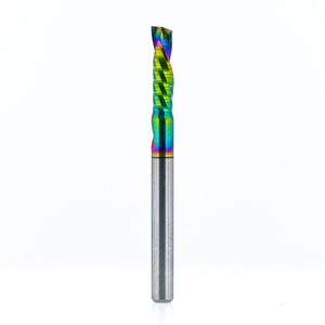 Atlas Tools Compression Spiral 1F 3.175x12 (DLC Coating) ULTRACLEAN for ACM and ACP full view of tool at rotation 2