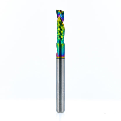 Atlas Tools Compression Spiral 1F 3.175x12 (DLC Coating) ULTRACLEAN for ACM and ACP full view of tool at rotation 2