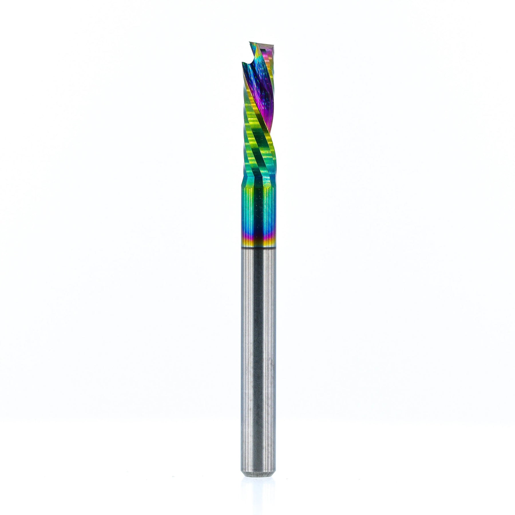 Atlas Tools Compression Spiral 1F 3.175x12 (DLC Coating) ULTRACLEAN for ACM and ACP full view of tool at rotation 3