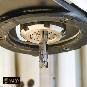 Atlas Tools Compression Spiral PCD 10x25 Ultrafast In Tool Holder Side View 1