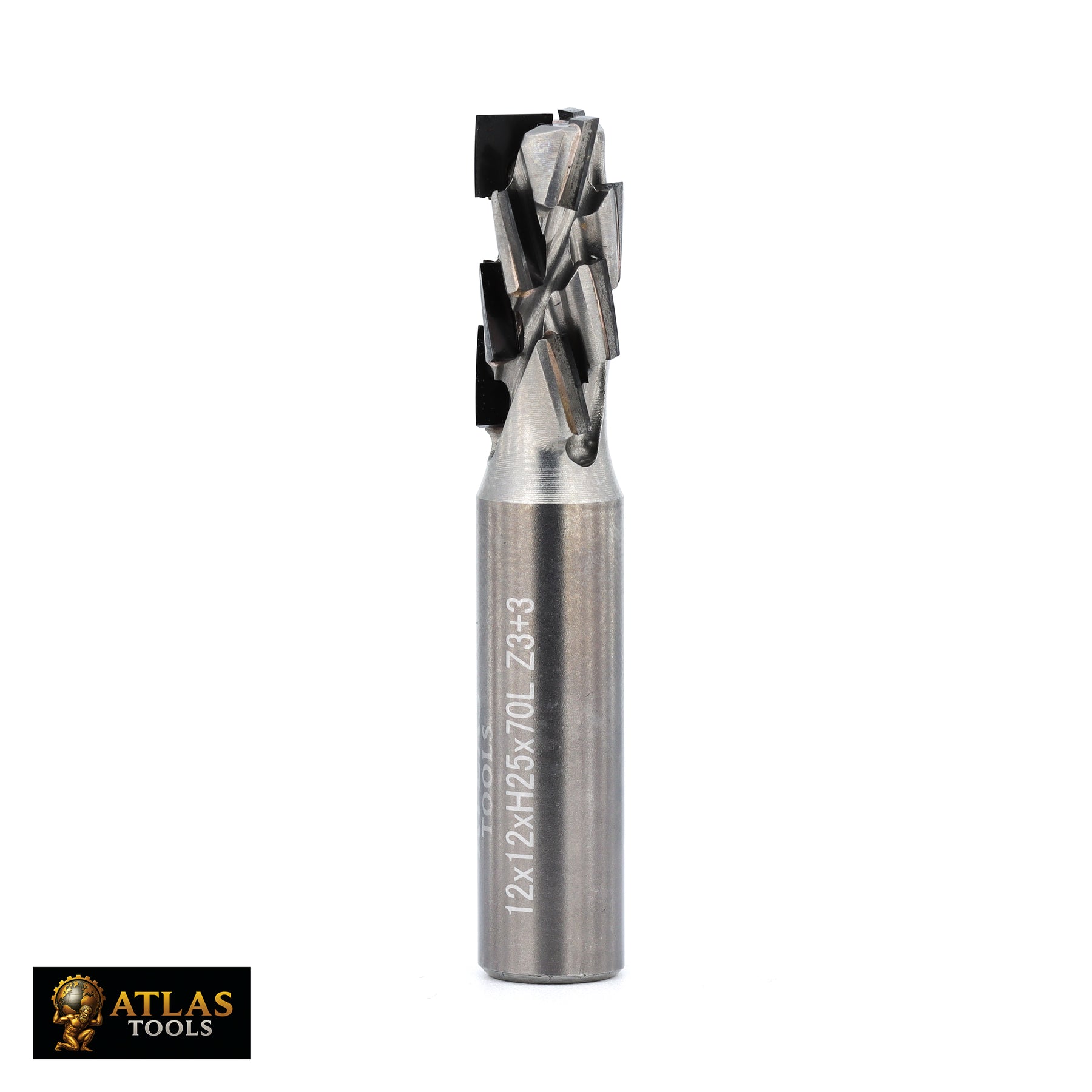 Atlas Tools Compression Spiral Router Bit PCD 12x25