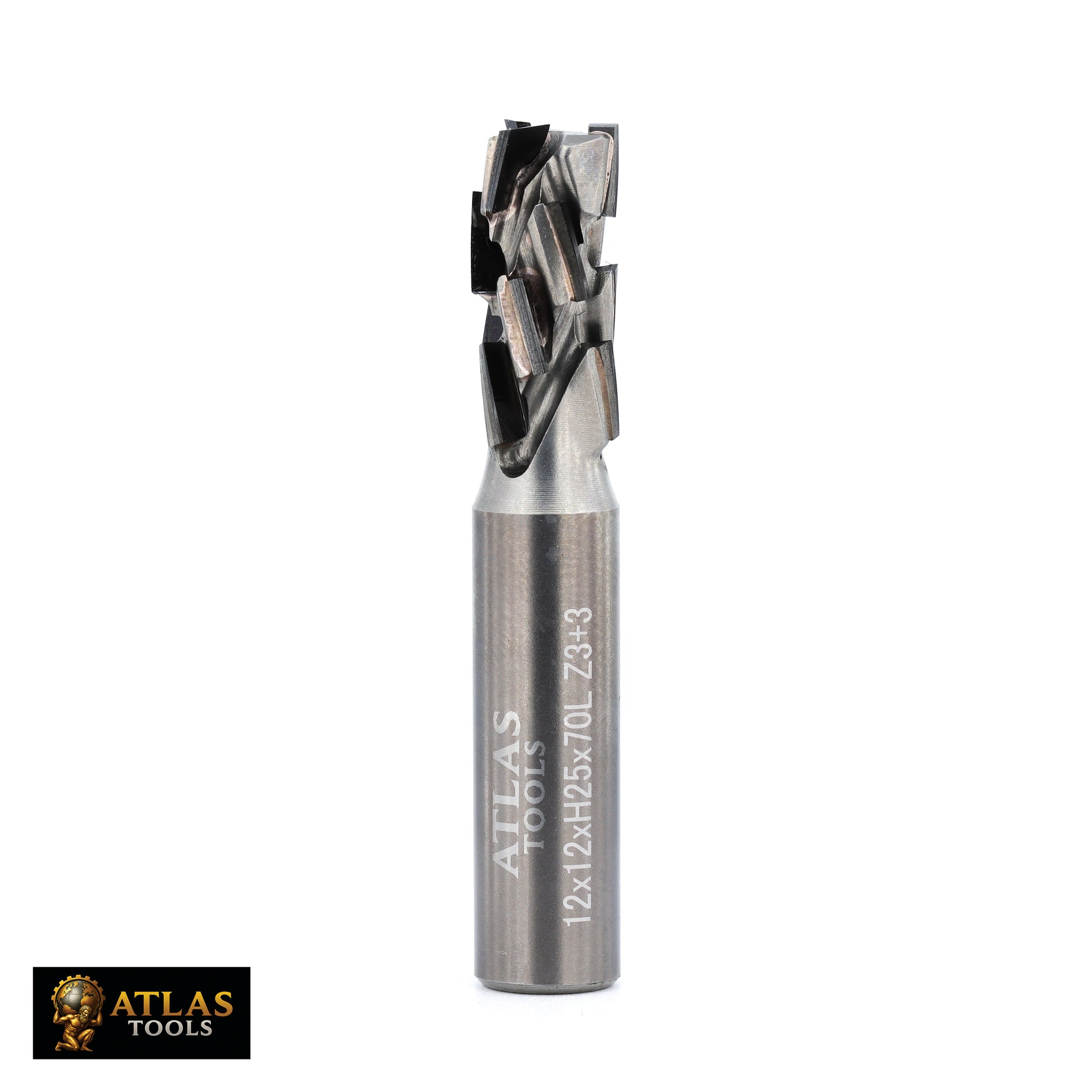 Atlas Tools Compression Spiral Router Bit PCD 12x25