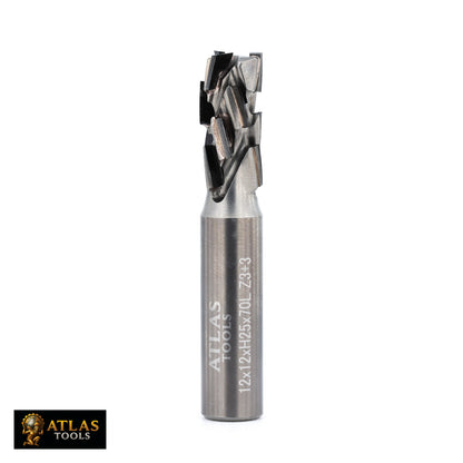 Atlas Tools Compression Spiral Router Bit PCD 12x25