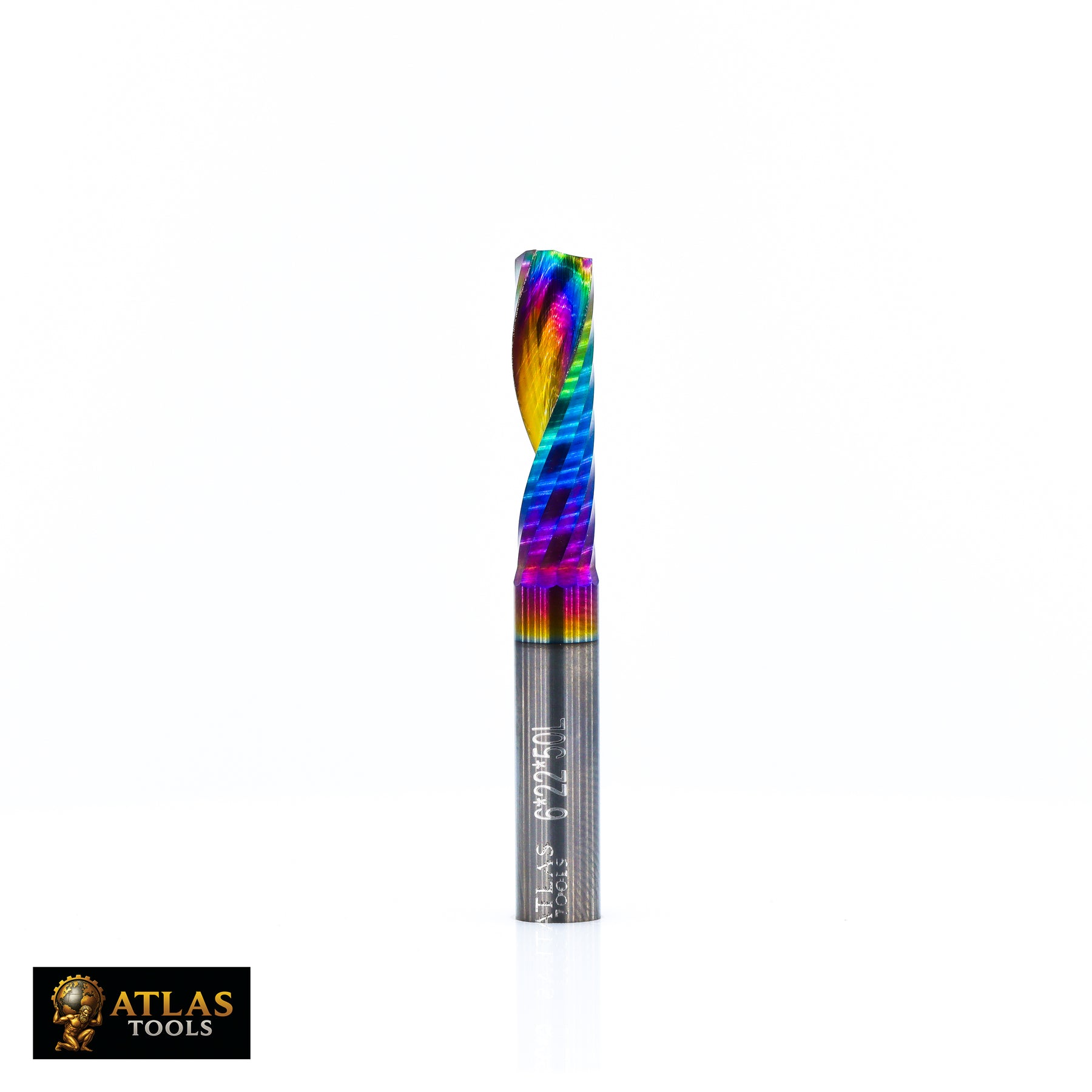 Atlas Tools Router Bit 6x22 Up Spiral General Purpose DLC