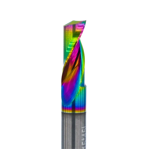 Atlas Tools Up Spiral Aluminium router Bit 6x15 DLC Coated MAINSHOT CLOSEUP