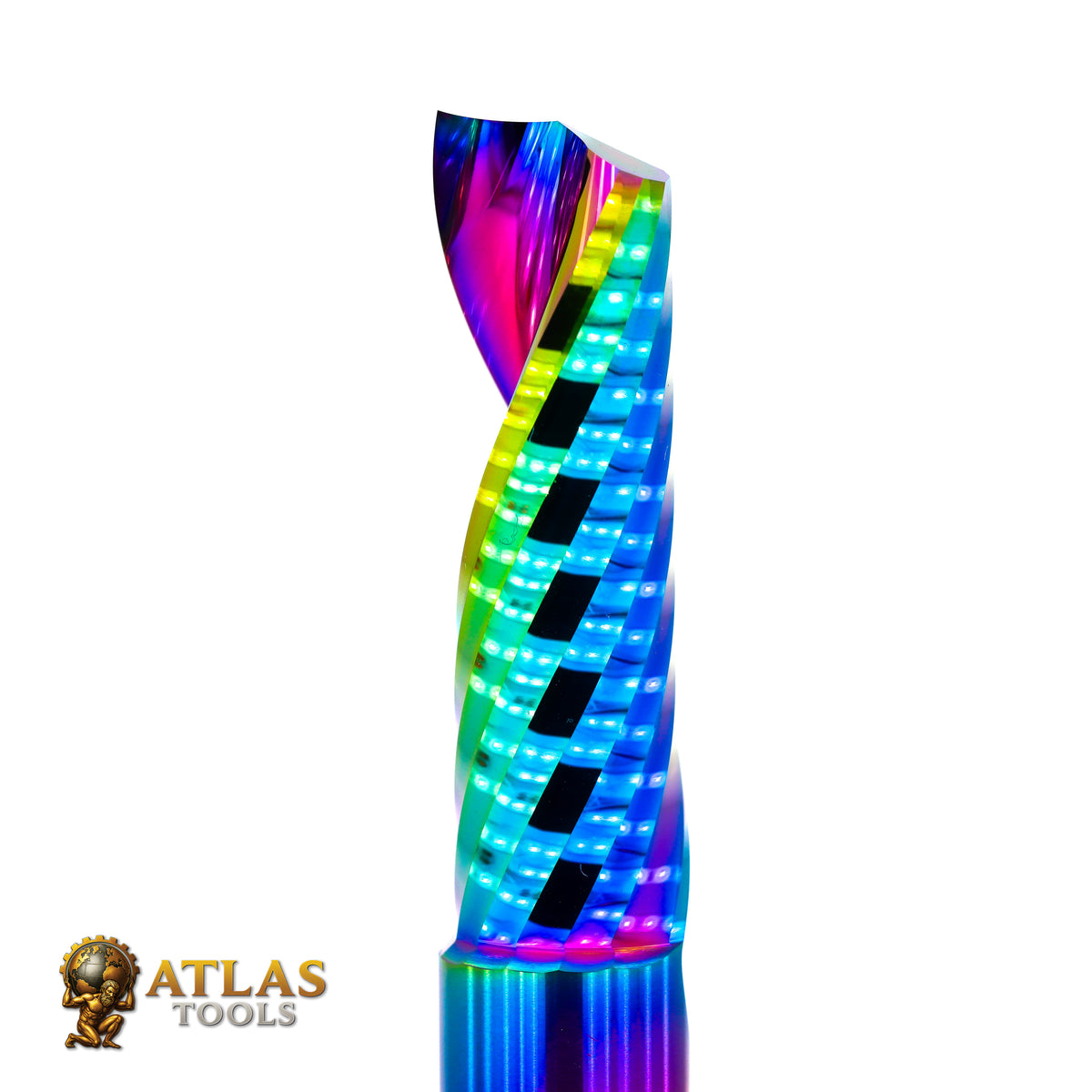 Atlas Tools Up Spiral Router Bit 10x32 DLC ULTRAPOLISHED