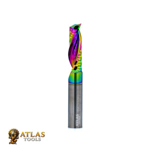 Atlas Tools Up Spiral Router Bit 10x32 DLC ULTRAPOLISHED