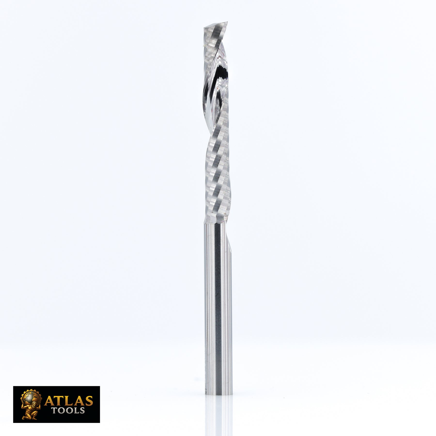 Atlas Tools Up Spiral Router Bit 3-175x22 Full Side View