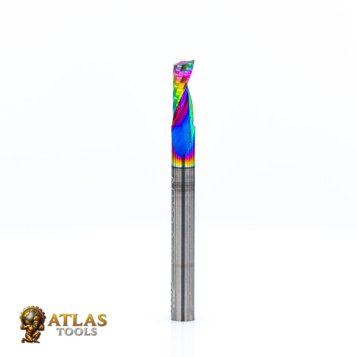 Atlas Tools Up Spiral Router Bit 3x8 3-175D DLC Coated MAINSHOT
