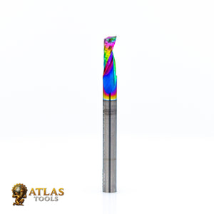 Atlas Tools Up Spiral Router Bit 3x8 3-175D DLC Coated MAINSHOT