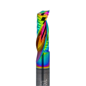 Atlas Tools Up Spiral Router Bit 6x17 DLC Coating Ultrapolish MAINSHOT CLOSEUP