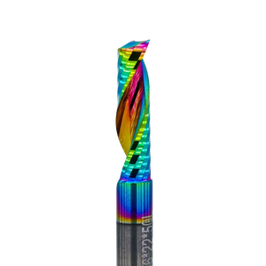 Atlas Tools Up Spiral Router Bit 6x22 DLC ULTRAPOLISHED CLOSEUP