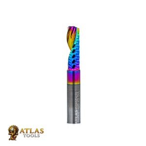 Atlas Tools Up Spiral Router Bit 8x25 DLC Coated Ultrapolished 
