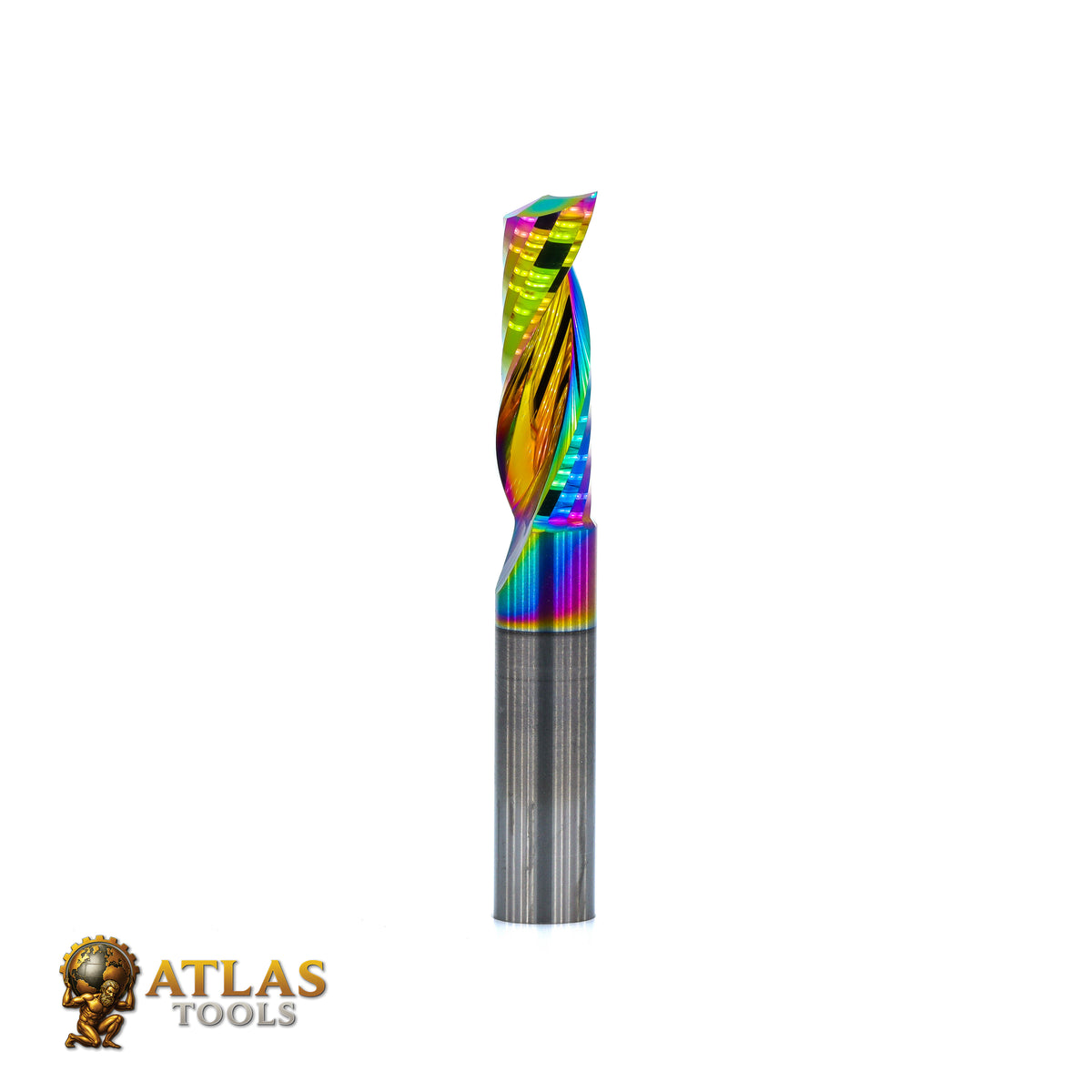 Atlas Tools Up Spiral Router Bit 8x25 DLC Coated Ultrapolished 