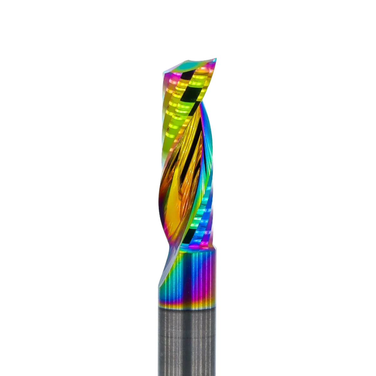 Atlas Tools Up Spiral Router Bit 8x25 DLC Coated Ultrapolished CLOSEUP