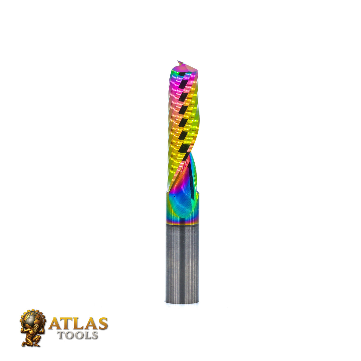 Atlas Tools Up Spiral Router Bit 8x30 DLC Coating Ultrapolished