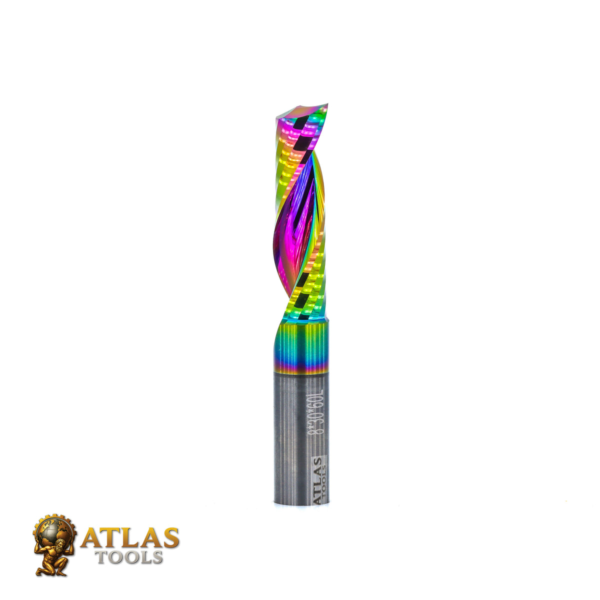Atlas Tools Up Spiral Router Bit 8x30 DLC Coating Ultrapolished MAINSHOT