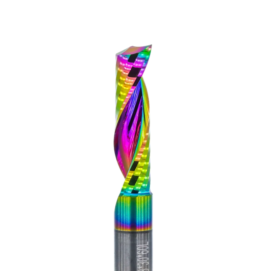 Atlas Tools Up Spiral Router Bit 8x30 DLC Coating Ultrapolished MAINSHOT CLOSEUP