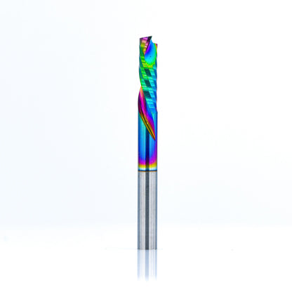 Compression Spiral 1F - 3.175x12 (DLC Coating) ULTRAPACK Atlas Tools - Side View Full Shot