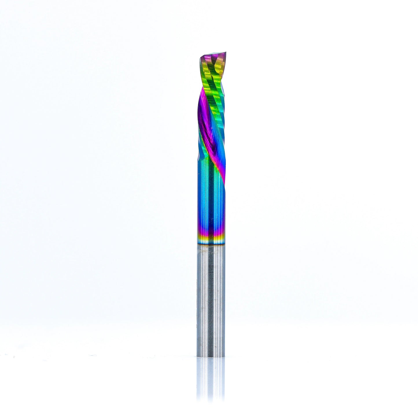 Compression Spiral 1F - 3.175x12 (DLC Coating) ULTRAPACK Atlas Tools - Side View Full Shot