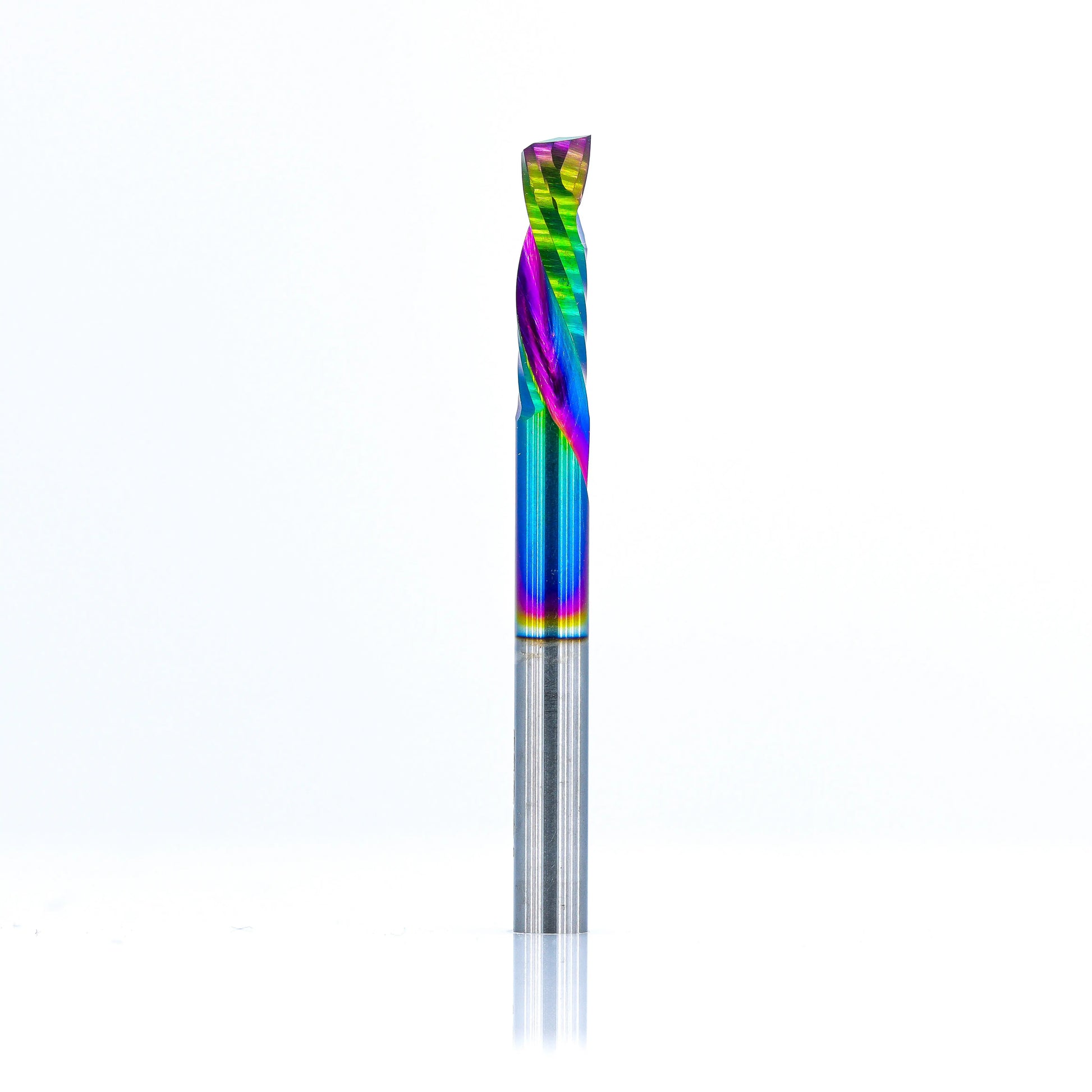 Compression Spiral 1F - 3.175x12 (DLC Coating) ULTRAPACK Atlas Tools - Side View Full Shot