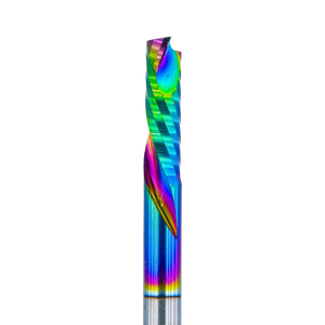 Compression Spiral 1F - 3.175x12 (DLC Coating) ULTRAPACK Atlas Tools - side view closeup