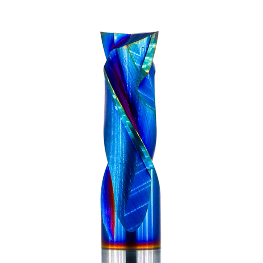 Compression Spiral 2F - 10x22 (Nano Coating) Atlas Tools side shot closeup