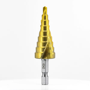 Step Drill Bit - 6542 4-20mm (TiN Coating) Atlas Tools
