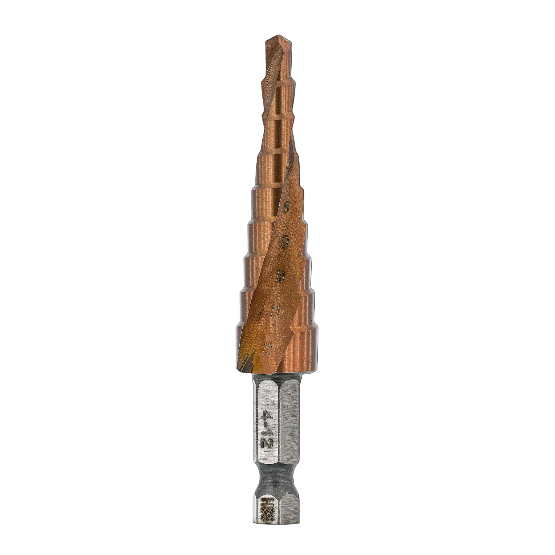 Step Drill Bit - M35 4-12mm 1mm (Uncoated) Atlas Tools