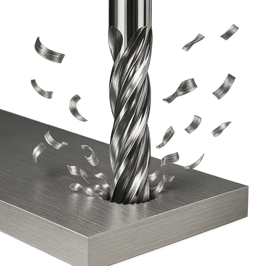 Polished Flute Router Bit Clearing Chips Effectively Upwards Atlas Tools