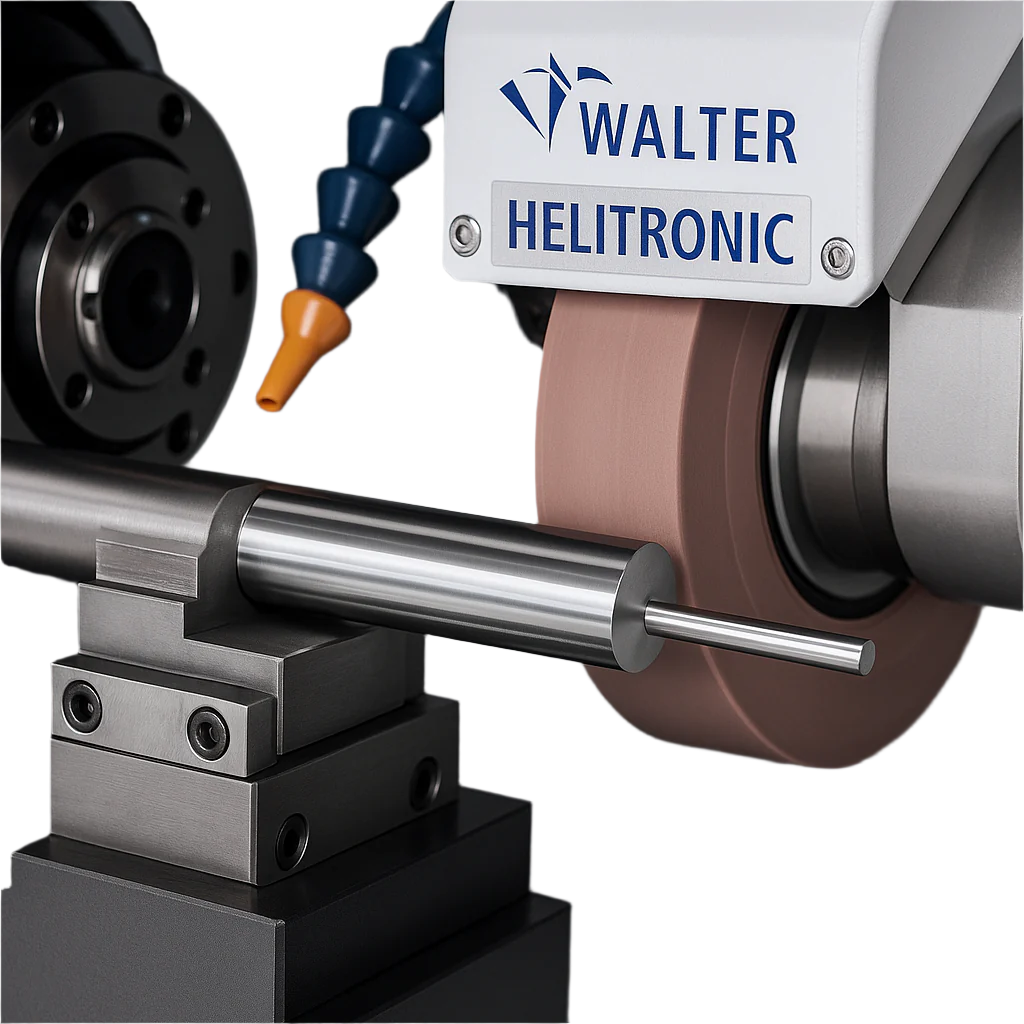 Walter Helitronic Depiction of Carbide Grinding Manufacturing Front Angled View Atlas Tools