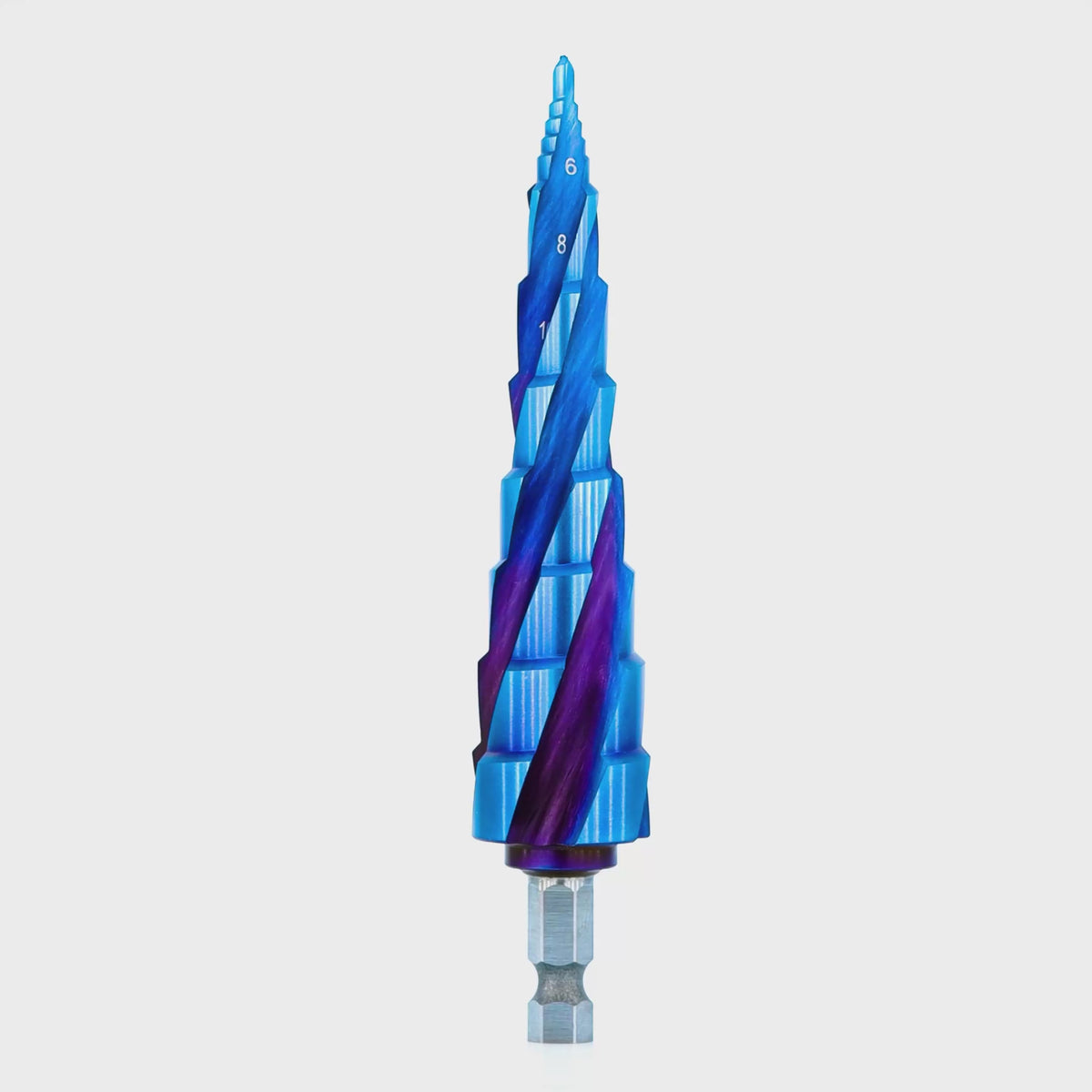 Video of Atlas Tools Step Drill Bit - M35 4-20mm ST (Nano Coating) rotating clockwise shot from the side