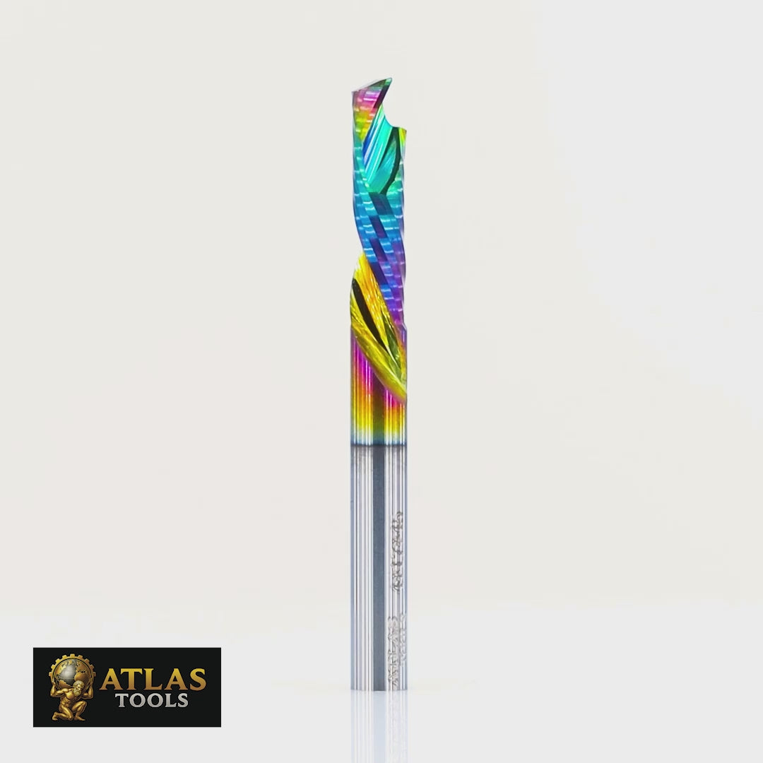 Atlas Tools Compression Router Bit 4x17 Video Rotating 360 Degrees