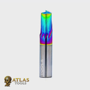Atlas Tools Up Spiral Aluminium Router Bit 10x15 DLC VIDEO ROTATING