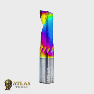 Atlas Tools Router Bit Aluminium Up Spiral 10x22 DLC VIDEO ROTATING