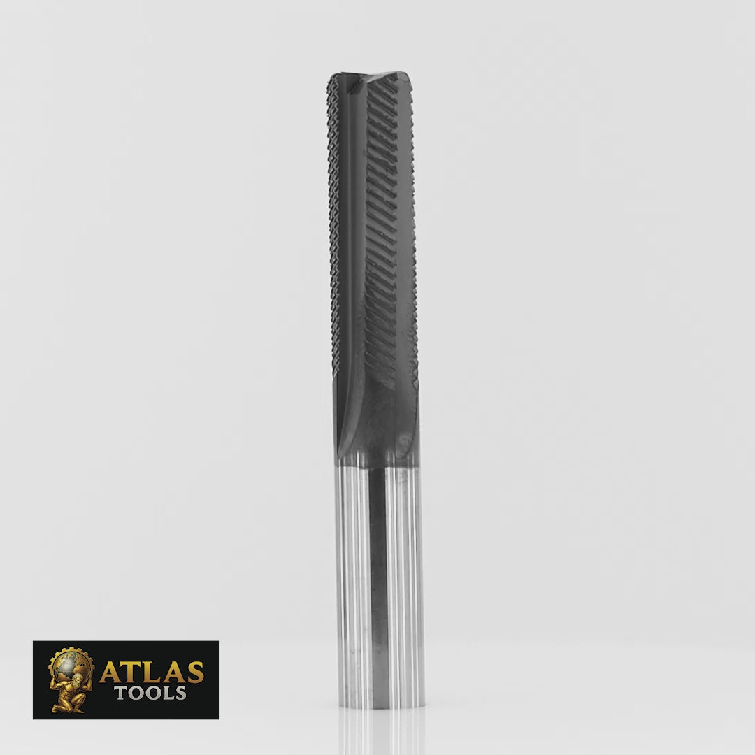 Atlas Tools 10x32 4F Composite Router Bit CVD Diamond Coating Video Rotating 360 Degrees