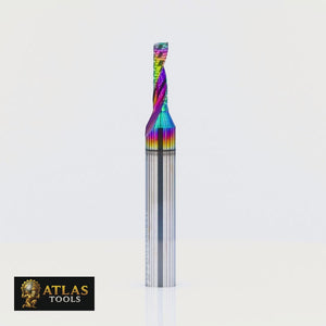 Atlas Tools Router Bit 3x12 6D Up Spiral GP DLC VIDEO ROTATING