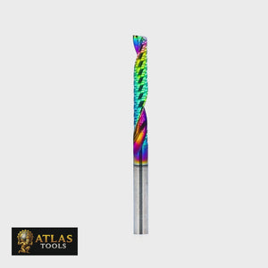 Atlas Tools Router Bit 3.175x22 Up Spiral General Purpose DLC VIDEO ROTATING