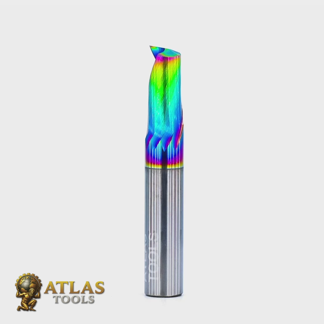 Atlas Tools Router Bit Up Spiral Aluminium 8x15 Video Rotating